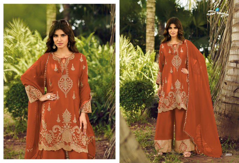 Cuba By Your Choice Designer Chinon Readymade Suits 